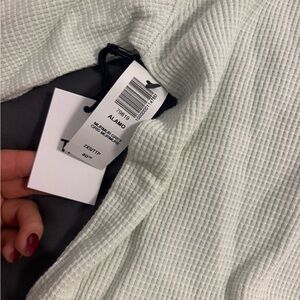 White Waffle Knit Top Aritzia